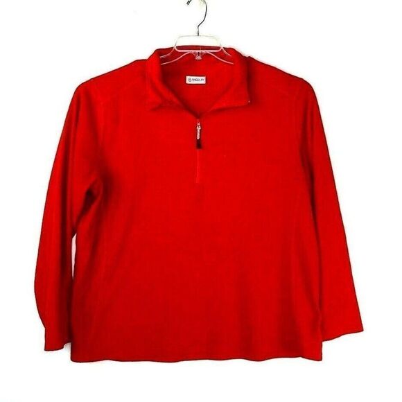 Magellan Fleece Pullover Men's Size XL Red 1/4 Zip - Picture 1 of 8